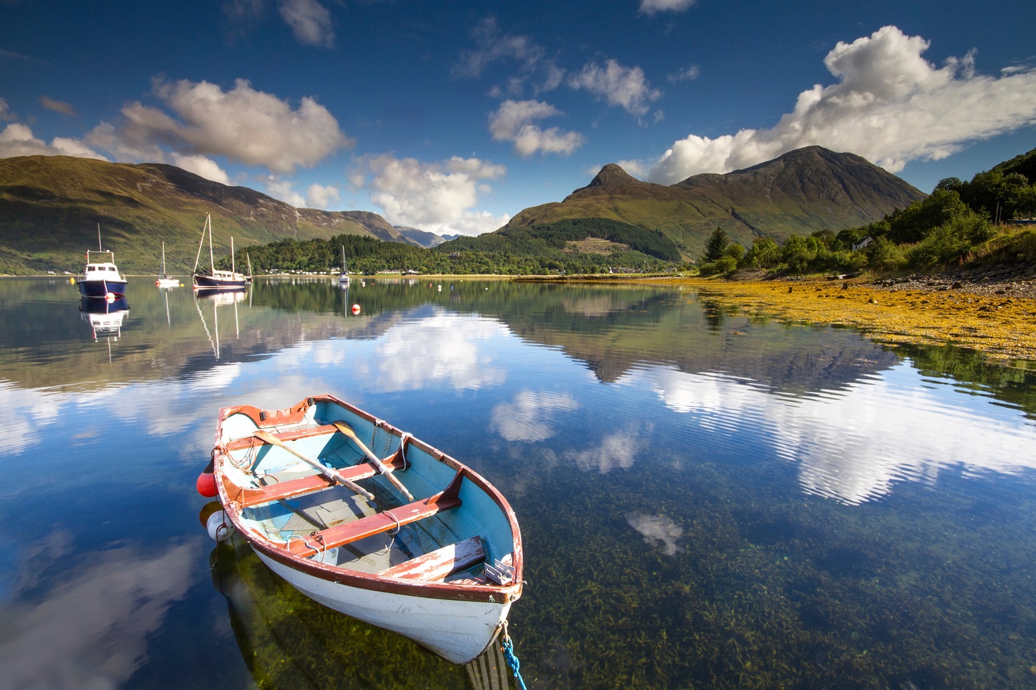 Boats on Loch Leven Glencoe Village